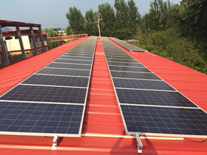 平度市東閣上李元村企業(yè)廠房100KW光伏電站勝利完工